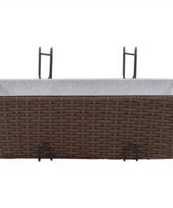 Balcony Trapezoid Rattan Planter Set 50 Cm 2 Pcs Brown 4 Balcony Trapezoid Rattan Planter Set 50 Cm 2 Pcs Brown -Room Balcony Trapezoid Rattan Planter Set 50 cm 2 pcs Brown 437311 2