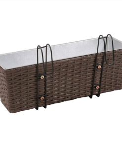 Balcony Trapezoid Rattan Planter Set 50 Cm 2 Pcs Brown 5 Balcony Trapezoid Rattan Planter Set 50 Cm 2 Pcs Brown -Room Balcony Trapezoid Rattan Planter Set 50 cm 2 pcs Brown 437311 3