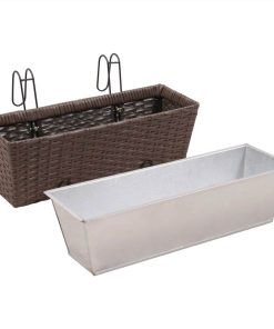 Balcony Trapezoid Rattan Planter Set 50 Cm 2 Pcs Brown 6 Balcony Trapezoid Rattan Planter Set 50 Cm 2 Pcs Brown -Room Balcony Trapezoid Rattan Planter Set 50 cm 2 pcs Brown 437311 4
