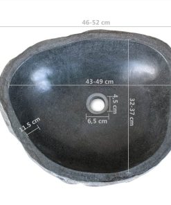 Basin River Stone Oval 46-52 Cm -Room Basin River Stone Oval 46 52 cm 442446 5