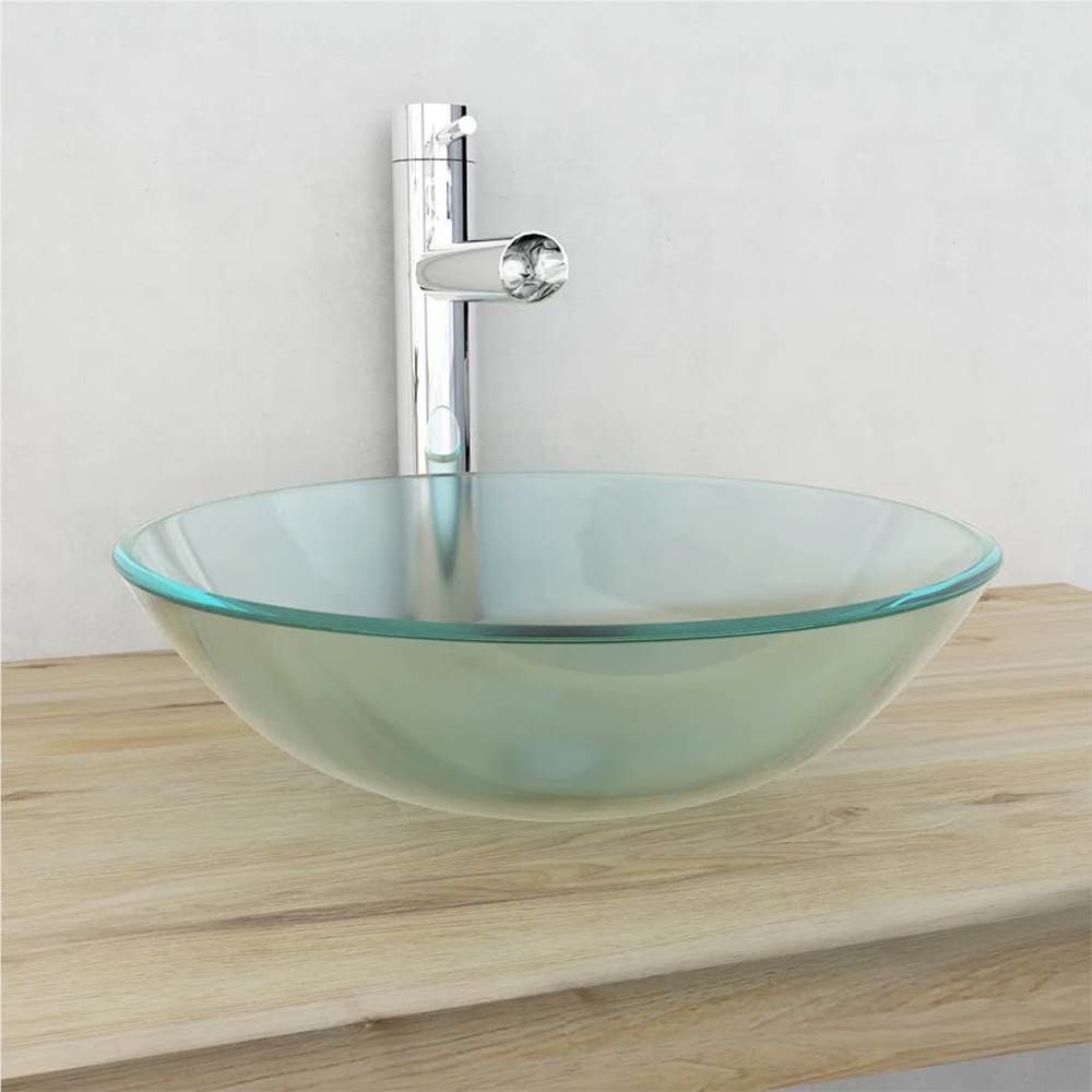 Basin Tempered Glass 42 cm Frosted Basin Tempered Glass 42 Cm Frosted -Room Basin Tempered Glass 42 cm Frosted 452036 0
