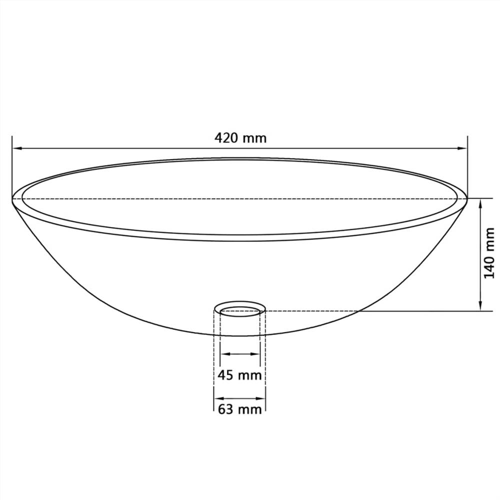 Basin Tempered Glass 42 cm Frosted Basin Tempered Glass 42 Cm Frosted -Room Basin Tempered Glass 42 cm Frosted 452036 3