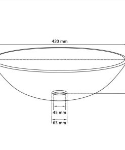Basin Tempered Glass 42 Cm Transparent -Room Basin Tempered Glass 42 cm Transparent 442399 3
