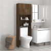 Bathroom Cabinet Brown Oak 64x25.5x190 Cm