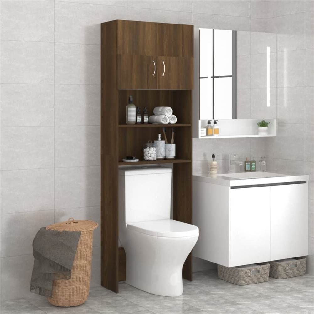 Bathroom Cabinet Brown Oak 64x25.5x190 cm Bathroom Cabinet Brown Oak 64x25.5x190 Cm -Room Bathroom Cabinet Brown Oak 64x25 5x190 cm 509536 0