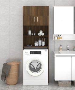 Bathroom Cabinet Brown Oak 64x25.5x190 Cm 7 Bathroom Cabinet Brown Oak 64x25.5x190 Cm -Room Bathroom Cabinet Brown Oak 64x25 5x190 cm 509536 5