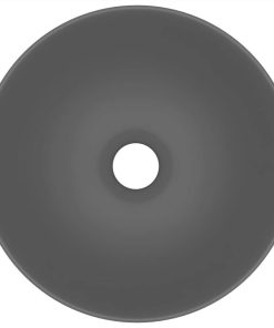 Bathroom Sink Ceramic Light Grey Round -Room Bathroom Sink Ceramic Light Grey Round 456547 3