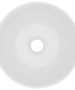 Bathroom Sink Ceramic Matt White Round -Room Bathroom Sink Ceramic Matt White Round 492677 3