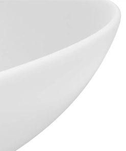 Bathroom Sink Ceramic Matt White Round -Room Bathroom Sink Ceramic Matt White Round 492677 4