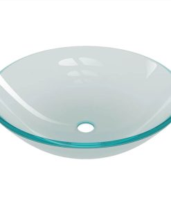 Bathroom Sink With Tap And Push Drain Frosted Tempered Glass 7 Bathroom Sink With Tap And Push Drain Frosted Tempered Glass -Room Bathroom Sink with Tap and Push Drain Frosted Tempered Glass 507492 5