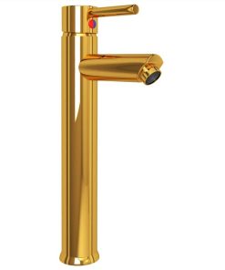 Bathroom Sink With Tap And Push Drain Gold Tempered Glass -Room Bathroom Sink with Tap and Push Drain Gold Tempered Glass 507499 2