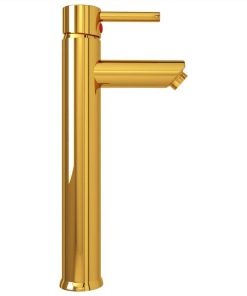 Bathroom Sink With Tap And Push Drain Gold Tempered Glass -Room Bathroom Sink with Tap and Push Drain Gold Tempered Glass 507499 3