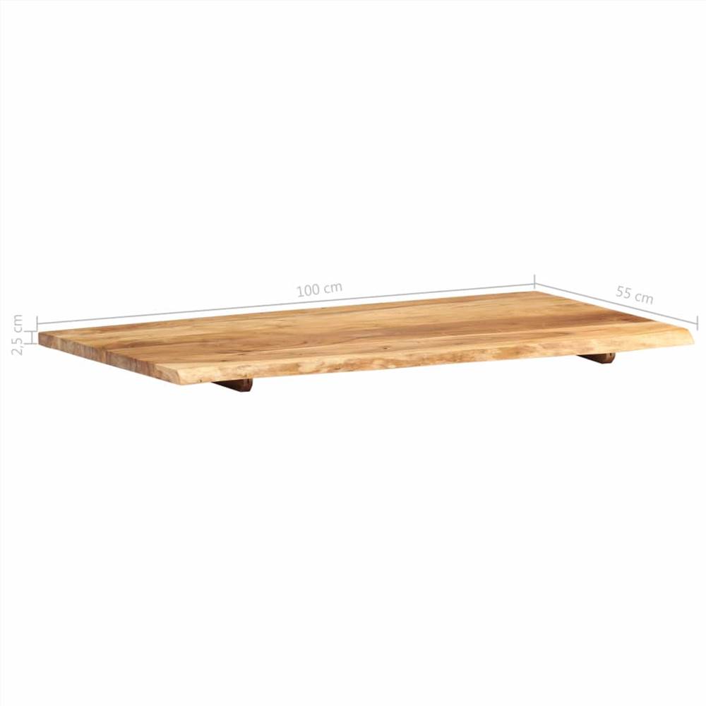 Bathroom Vanity Top Solid Acacia Wood 100x55x2.5 cm Bathroom Vanity Top Solid Acacia Wood 100x55x2.5 Cm -Room Bathroom Vanity Top Solid Acacia Wood 100x55x2 5 cm 452497 3