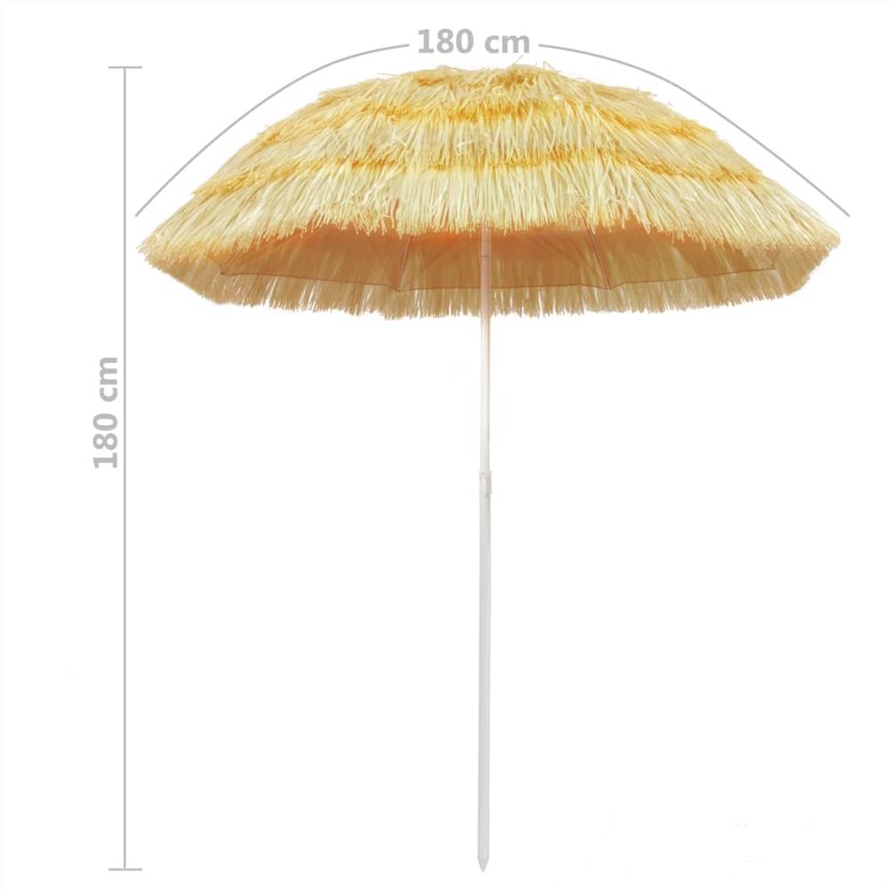 Beach Umbrella Natural 180 cm Hawaii Style Beach Umbrella Natural 180 Cm Hawaii Style -Room Beach Umbrella Natural 180 cm Hawaii Style 457309 4
