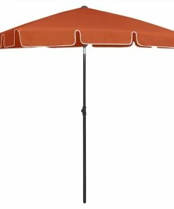 Beach Umbrella Terracotta 180x120 Cm