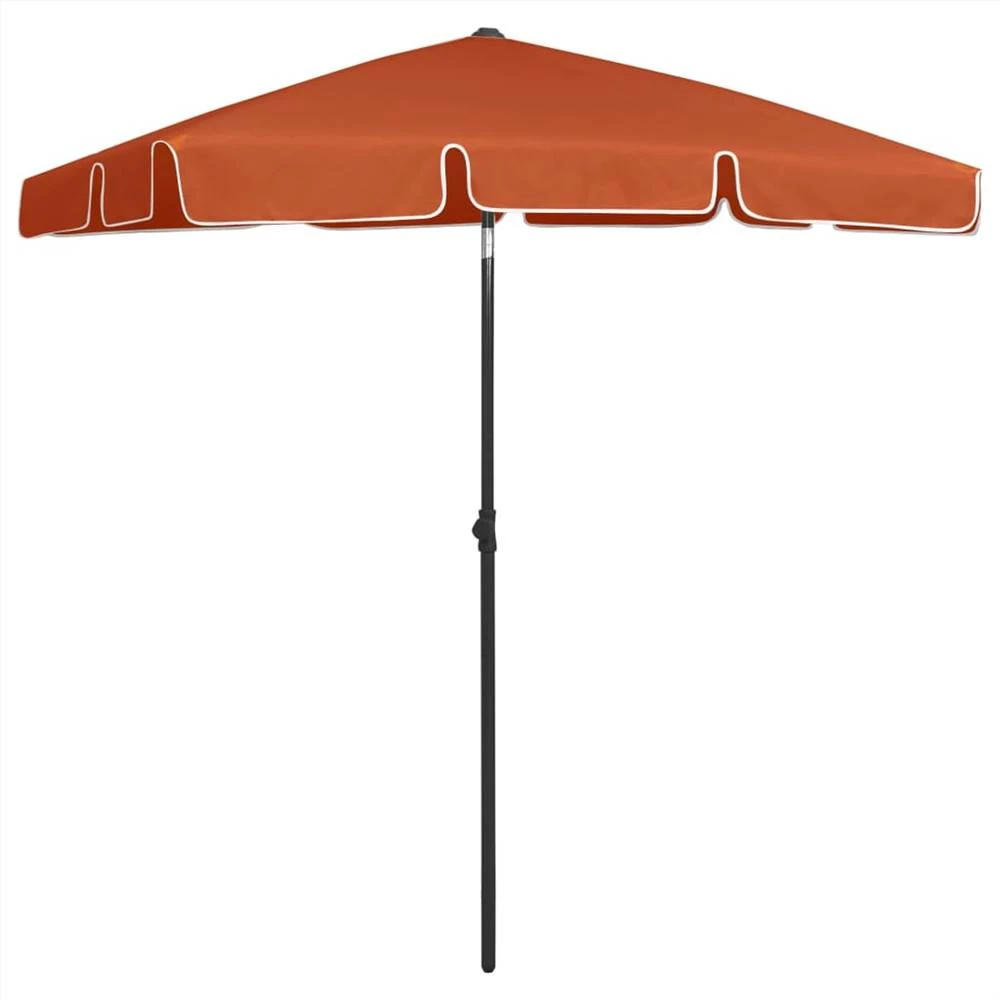 Beach Umbrella Terracotta 180x120 Cm