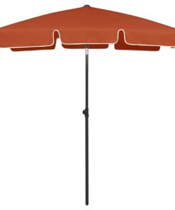 Beach Umbrella Terracotta 180x120 Cm 5 Beach Umbrella Terracotta 180x120 Cm -Room Beach Umbrella Terracotta 180x120 cm 465680 3