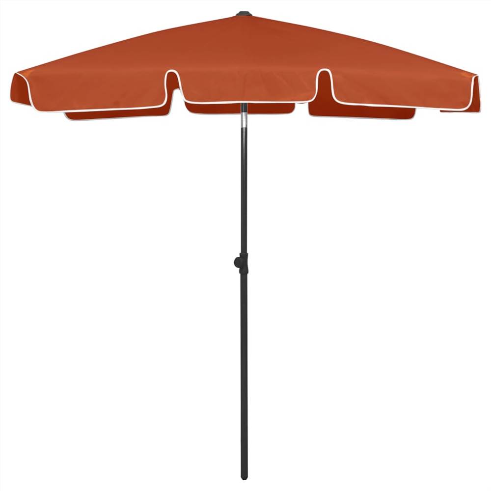 Beach Umbrella Terracotta 180x120 cm Beach Umbrella Terracotta 180x120 Cm -Room Beach Umbrella Terracotta 180x120 cm 465680 3