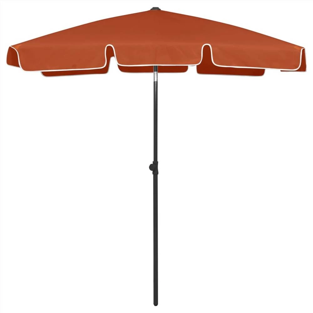 Beach Umbrella Terracotta 180x120 Cm - Image 4