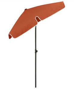 Beach Umbrella Terracotta 180x120 Cm 7 Beach Umbrella Terracotta 180x120 Cm -Room Beach Umbrella Terracotta 180x120 cm 465680 5