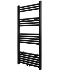 Black Bathroom Central Heating Towel Rail Radiator 500x1160mm