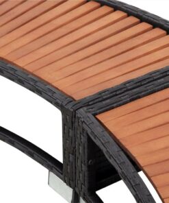 Black Poly Rattan Spa Surround -Room Black Poly Rattan Spa Surround 436641 5