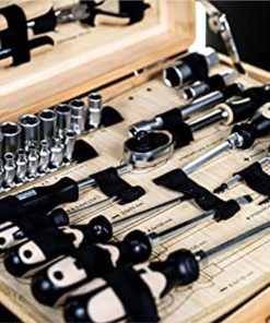 Brüder Mannesmann 108 Piece Tool Set Bamboo Case -Room Br der Mannesmann 108 Piece Tool Set Bamboo Case 513216 2