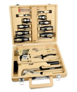 Brüder Mannesmann 24 Piece Tool Set Bamboo Case