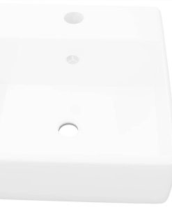 Ceramic Basin Square With Overflow And Faucet Hole 41 X 41 Cm -Room Ceramic Basin Square with Overflow and Faucet Hole 41 x 41 cm 446750 2