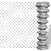 Chain Link Fence Galvanised Steel 25x0.8 M Silver