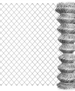 Chain Link Fence Galvanised Steel 25x1 M Silver