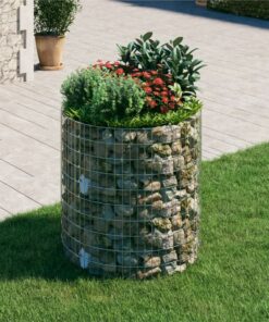 Circular Gabion Raised Bed Galvanised Steel Ø100x100 Cm
