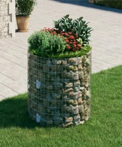 Circular Gabion Raised Bed Galvanised Steel Ø100x100 Cm