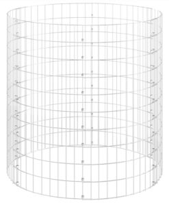 Circular Gabion Raised Bed Galvanised Steel Ø100x100 Cm -Room Circular Gabion Raised Bed Galvanised Steel 100x100 cm 516355 2