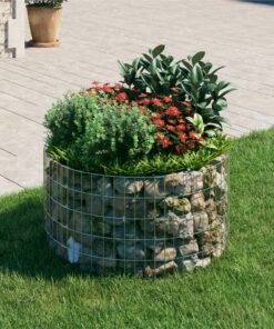 Circular Gabion Raised Bed Galvanised Steel Ø100x50 Cm