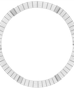 Circular Gabion Raised Bed Galvanised Steel Ø100x50 Cm -Room Circular Gabion Raised Bed Galvanised Steel 100x50 cm 516376 3
