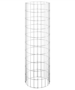 Circular Gabion Raised Bed Galvanised Steel Ø30x100 Cm -Room Circular Gabion Raised Bed Galvanised Steel 30x100 cm 510802 2