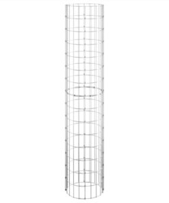 Circular Gabion Raised Bed Galvanised Steel Ø30x150 Cm -Room Circular Gabion Raised Bed Galvanised Steel 30x150 cm 510801 2