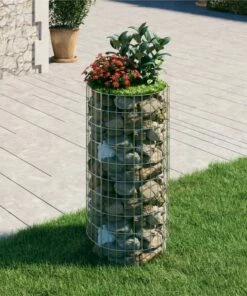 Circular Gabion Raised Bed Galvanised Steel Ø50x100 Cm