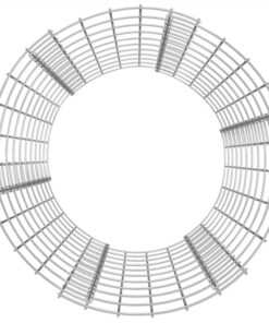 Circular Gabion Raised Bed Galvanised Steel Ø50x100 Cm 5 Circular Gabion Raised Bed Galvanised Steel Ø50x100 Cm -Room Circular Gabion Raised Bed Galvanised Steel 50x100 cm 516377 3