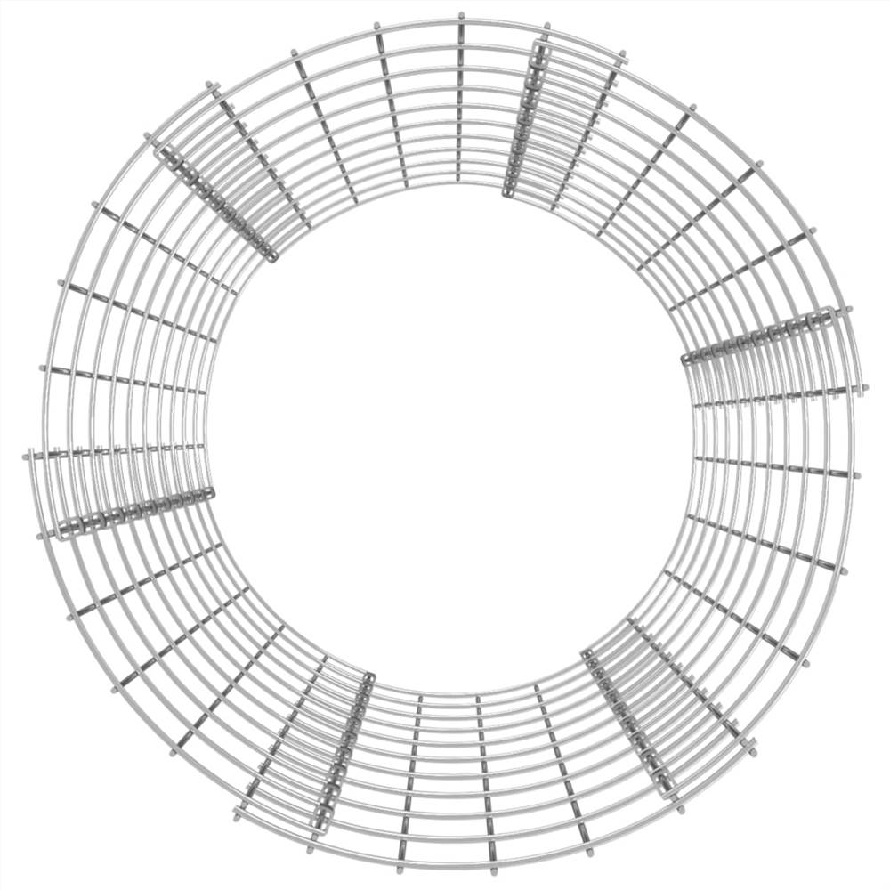 Circular Gabion Raised Bed Galvanised Steel Ø50x100 cm Circular Gabion Raised Bed Galvanised Steel Ø50x100 Cm -Room Circular Gabion Raised Bed Galvanised Steel 50x100 cm 516377 3