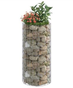 Circular Gabion Raised Bed Galvanised Steel Ø50x100 Cm 7 Circular Gabion Raised Bed Galvanised Steel Ø50x100 Cm -Room Circular Gabion Raised Bed Galvanised Steel 50x100 cm 516377 5