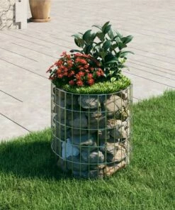 Circular Gabion Raised Bed Galvanised Steel Ø50x50 Cm