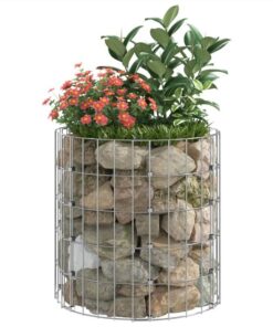 Circular Gabion Raised Bed Galvanised Steel Ø50x50 Cm -Room Circular Gabion Raised Bed Galvanised Steel 50x50 cm 516356 5