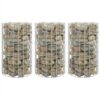 Circular Gabion Raised Beds 3 Pcs Galvanised Steel Ø30x50 Cm -Room Circular Gabion Raised Beds 3 pcs Galvanised Steel 30x50 cm 510800 0