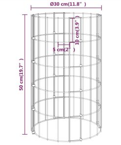 Circular Gabion Raised Beds 4 Pcs Ø30x50/100/150/200 Cm -Room Circular Gabion Raised Beds 4 pcs 30x50 100 150 200 cm 512212 4