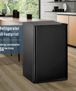 Mini Fridge With Refrigerator, Freezer And Reversible Door, 5 Settings Temperature Adjustable, For Kitchen, Bedroom, Dorm, Apartment, Bar, Office, RV - Black -Room Compact refrigerator with freezer Energy Star 3 2 Cu ft Mini Fridge with Reversible Door 5 Settings Temperature Adjustable for Kitchen Bedroom Dorm Apartment Bar Office RV 461263 2