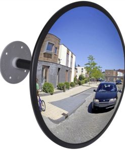 Convex Traffic Mirror Acrylic Black 30 Cm Indoor