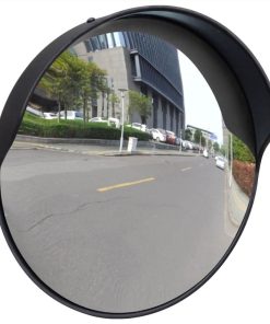 Convex Traffic Mirror PC Plastic Black 30 Cm Outdoor