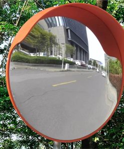 Convex Traffic Mirror PC Plastic Orange 45 Cm Outdoor